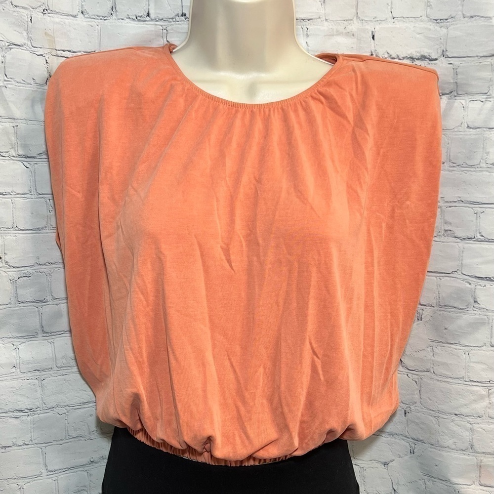 EXPRESS Strong Shoulder Jersey Muscle Tank Coral Size XS